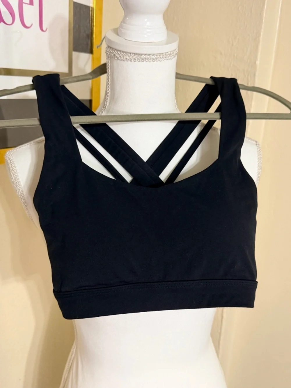 PARAGON Black Strappy Crossback Sports Bralette